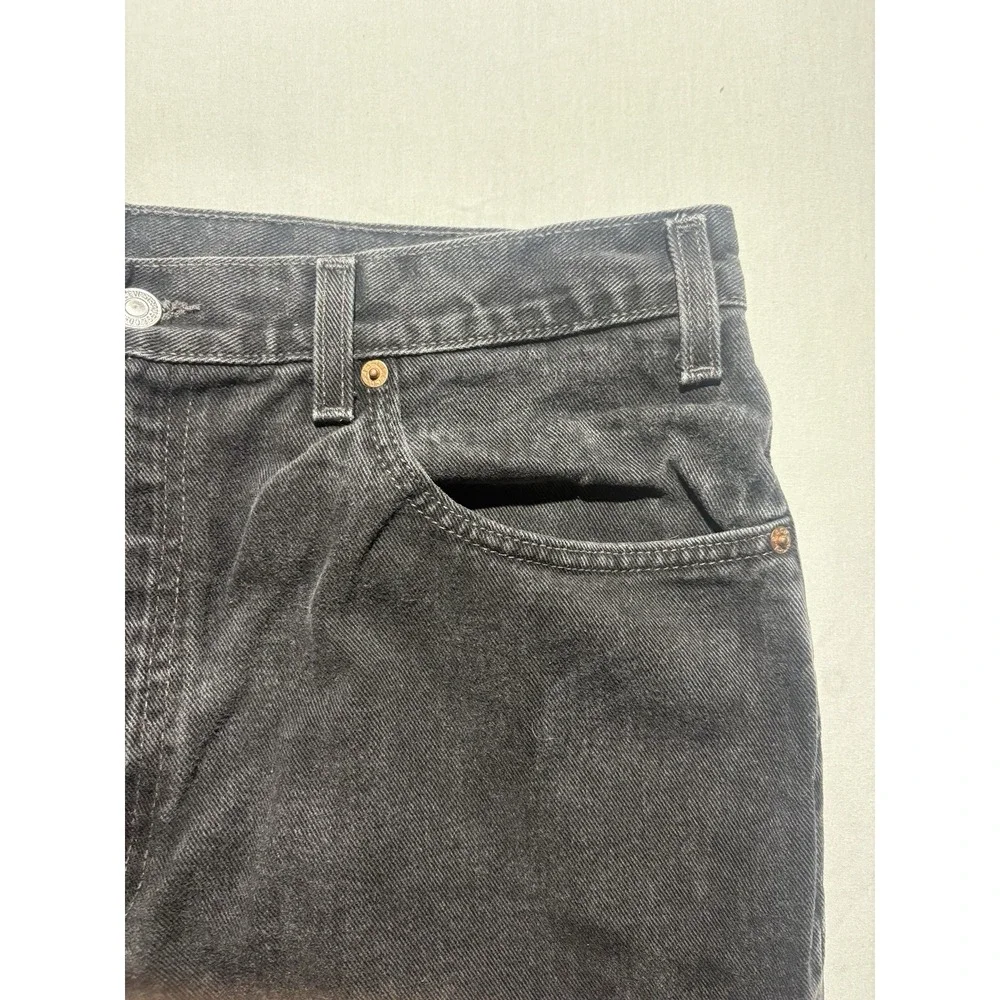 Levis 550 Relaxed Fit Jeans Mens 38x30 Black Washed Denim Cotton Pants